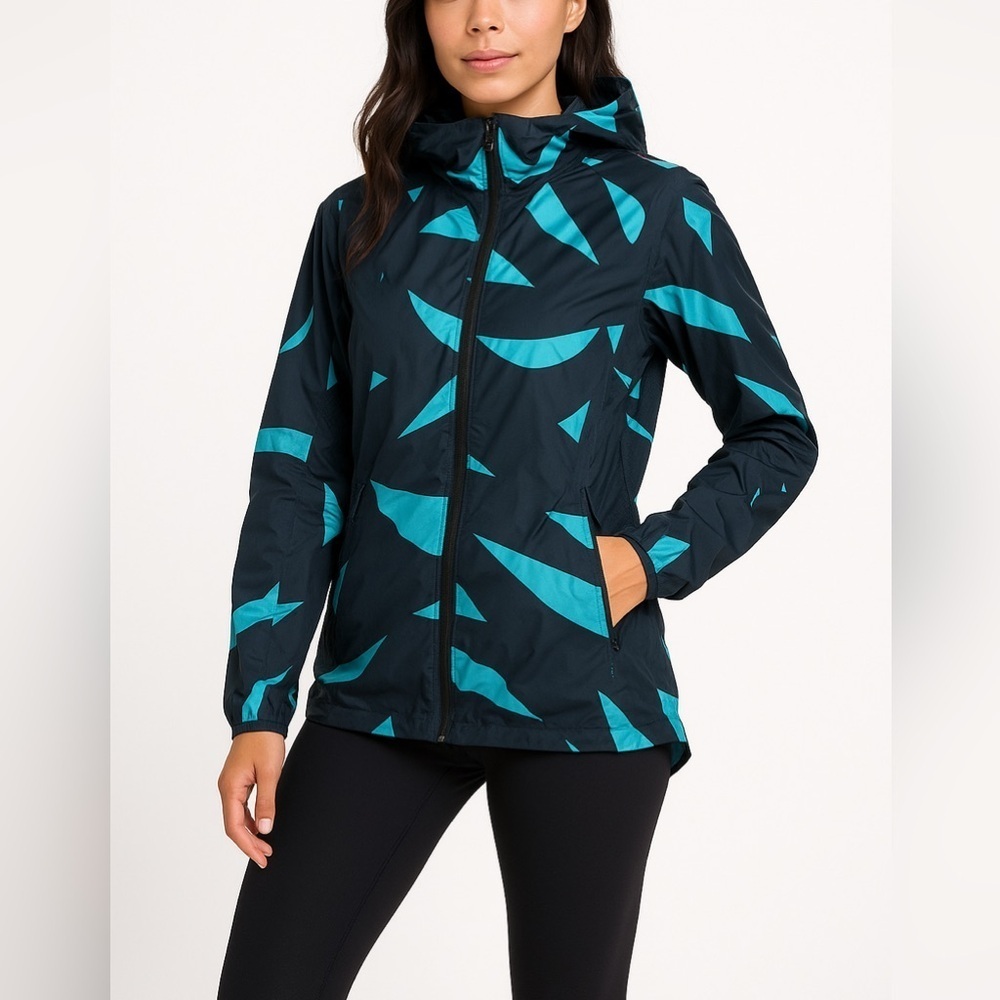 Lululemon Back Pack It Up Jacket Peacock Blue Size 8 W4H45S Run Rain